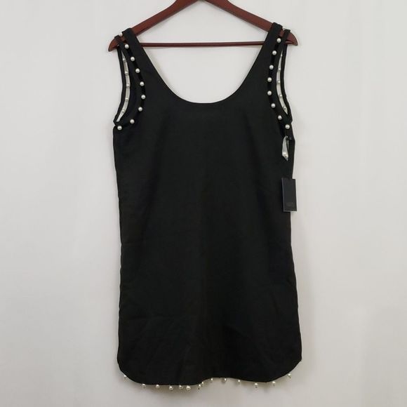 NBD Dresses & Skirts - NBD Black Distance Pearl Shift Dress Mini Small
